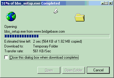 Screenshot of download-in-progress dialog