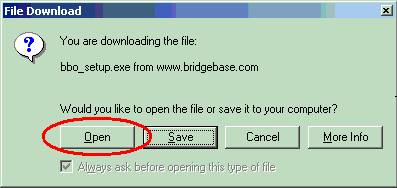 Screenshot of save/open dialog